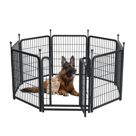 Dog Playpen 8 Panels 32" Height Heavy Duty Dog Fence Puppy Pen for Large Medium Small Dogs Indoor Outdoor Foldable Pet Exercise Pen